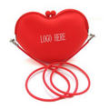 Heart Shape Silicone Woman Beach Change Purse/Coin Wallet , Phone Case